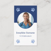 Blauwe poten en aangepaste foto Dierenarts Dierena Visitekaartje (Voorkant)