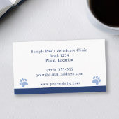 Blauwe poten en aangepaste foto Dierenarts Dierena Visitekaartje