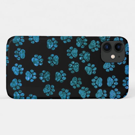 Blauwe poten, glitterpoten, blauw glitter, reuzenp Case-Mate iPhone case (Achterkant (horizontaal))