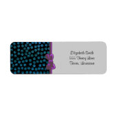 Blauwe poten, glitterpoten, blauw glitter, reuzenp etiket (Voorkant)