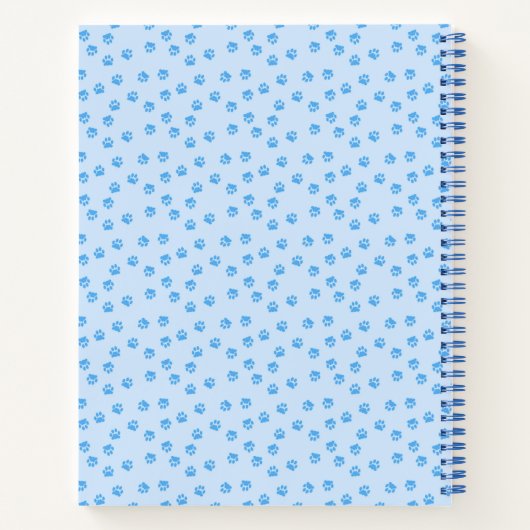 Blauwe poten notitieboek (Achterkant)