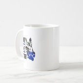 Blauwe poten; politiehond; Sticker Koffiemok (Voorkant links)