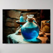 Blauwe Potion in Alchemy Lab Poster (Voorkant)
