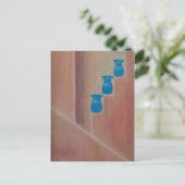 Blauwe potten briefkaart (Staand voorkant)