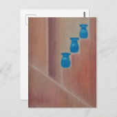 Blauwe potten briefkaart (Voorkant / Achterkant)