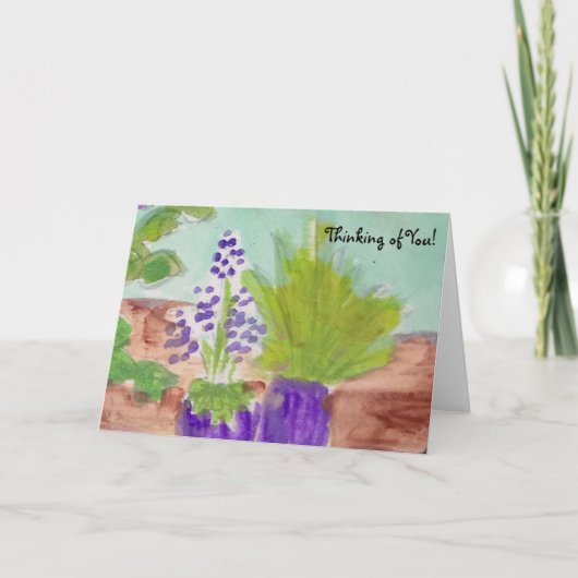 Blauwe potten kaart (Voorkant)