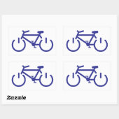 Blauwe Power Bike Rechthoekige Sticker (Vel)