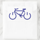 Blauwe Power Bike Rechthoekige Sticker (Tas)