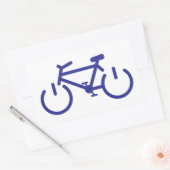 Blauwe Power Bike Rechthoekige Sticker (Envelop)