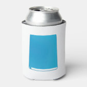 Blauwe powerbank blikjeskoeler (Blikje Voorkant)