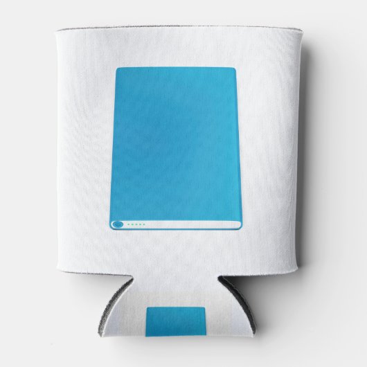 Blauwe powerbank blikjeskoeler (Voorkant)