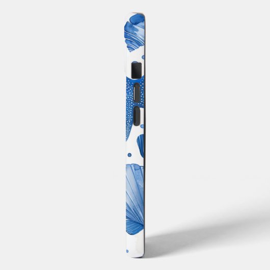 Blauwe preppy schelpen zeesterren Case-Mate iPhone case (Achterkant / Links)