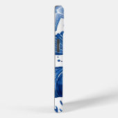 Blauwe preppy schelpen zeesterren Case-Mate iPhone case (Achterkant / Rechts)