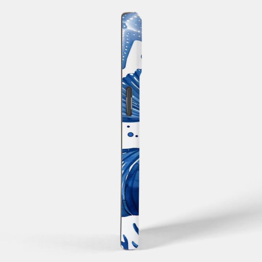 Blauwe preppy schelpen zeesterren Case-Mate iPhone case (Achterkant / Rechts)