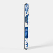 Blauwe preppy schelpen zeesterren iPhone 15 case (Rechterkant)