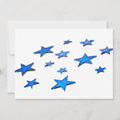 Blauwe pretsterren met aanpasbare tekst (Achterkant)