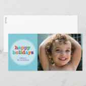 Blauwe Prettige feestdagen Feestdagenkaart (Voorkant / Achterkant)