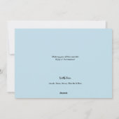 Blauwe Prettige feestdagen Feestdagenkaart (Achterkant)