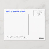 Blauwe Pride van Madeira Flowers Briefkaart (Achterkant)