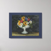 Blauwe primitieve filmkunst canvas afdruk (Voorkant)