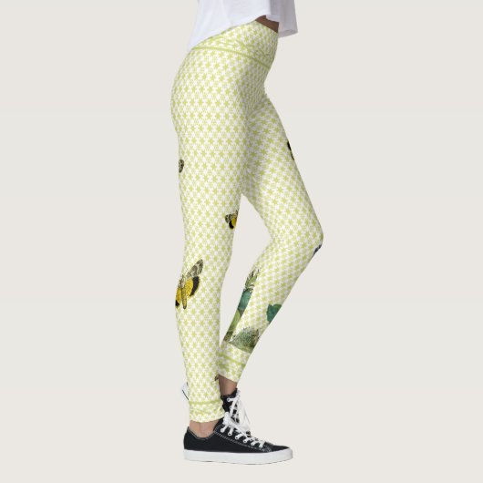 Blauwe Primula voor Leggings met groene sterren (Rechts)