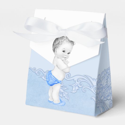 Blauwe Prins Baby Shower Favor Dozen Bedankdoosjes (Voorkant Zijde)