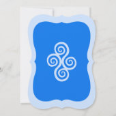 Blauwe prins Kroonspiraaltjes Birthday Kaart (Achterkant)