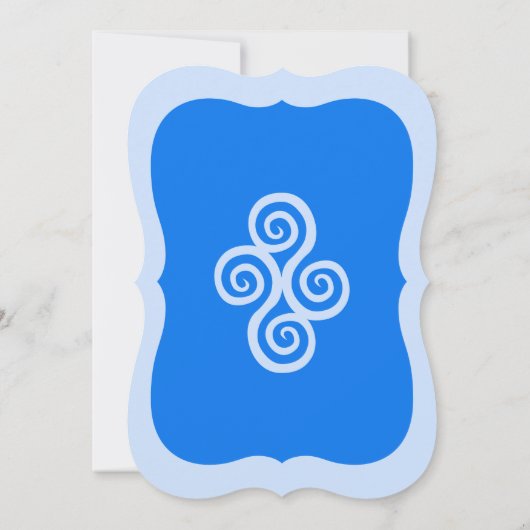 Blauwe prins Kroonspiraaltjes Birthday Kaart (Achterkant)