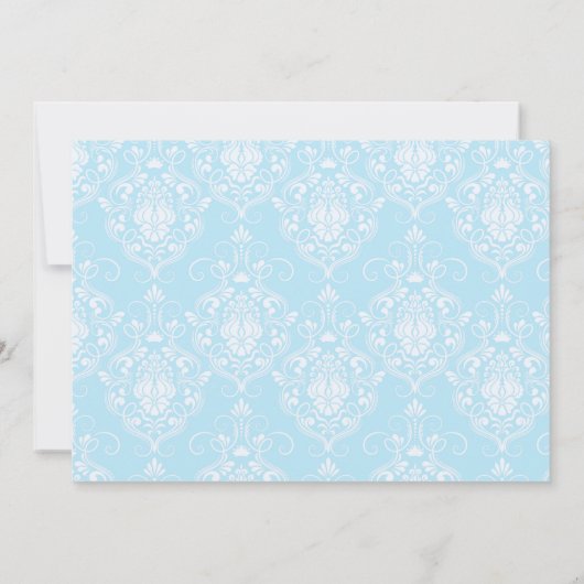 Blauwe prinses op de verjaardagsuitnodiging kaart (Achterkant)