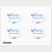 Blauwe Prinses Ovale Sticker (Vel)