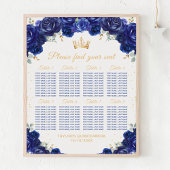 Blauwe Prinses Quinceañera 8 tafels Zithoek Poster