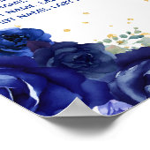 Blauwe Prinses Quinceañera 8 tafels Zithoek Poster (Hoek)