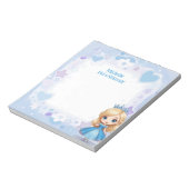 Blauwe prinses Theme Blonde gepersonaliseerde mits Notitieblok (Linkerzijde)