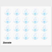 Blauwe Prinses Tiara Quinceanera Sticker (Vel)