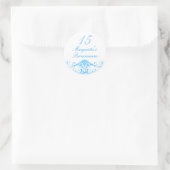 Blauwe Prinses Tiara Quinceanera Sticker (Tas)