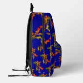 Blauwe print gesneden naaizak bedrukte rugzak (Links)