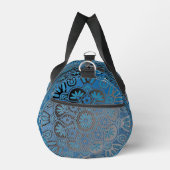 Blauwe print kleine Duffle Bag Plunjezak (Rechts)