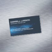 blauwe printplaat | Technologische achtergrond Magnetisch Visitekaartje (Voorbeeld)