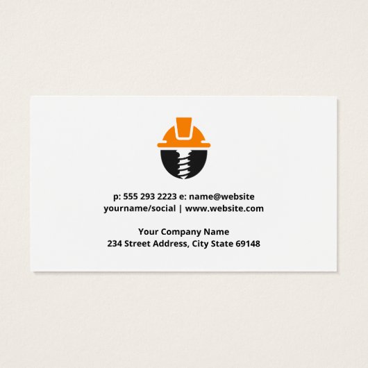 Blauwe Prints | arbeiders | Bouw Visitekaartje (Achterkant)