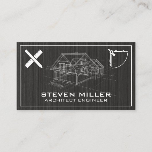 Blauwe Prints | Hulpmiddelen voor architecten | Bo Visitekaartje (Voorkant)