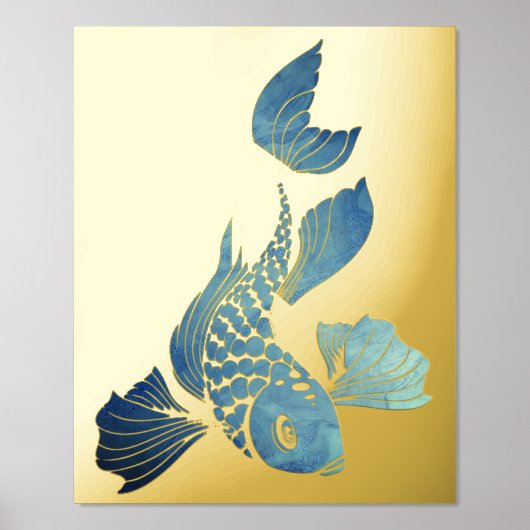 Blauwe Prints van de goudvis Folie (Voorkant)