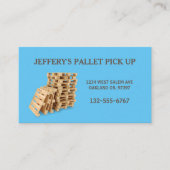 Blauwe professionele houten pallet visitekaartje (Voorkant)