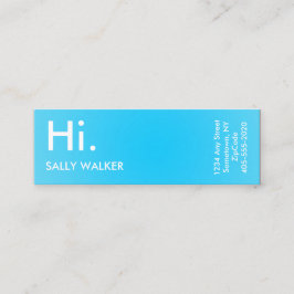 Blauwe professionele moderne mini-visitekaartjes mini visitekaartje