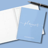 Blauwe professionele planner