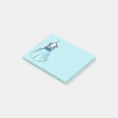 blauwe Prom-Mode na haar Post-it® Notes (Schuin)
