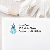 Blauwe  Prom-uitgang uit 1950 op Hanger Labels (Insitu)