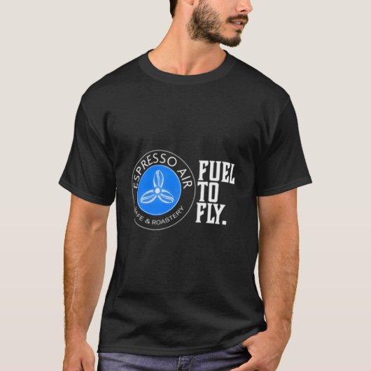 Blauwe propeller verhaal t-shirt (Voorkant)