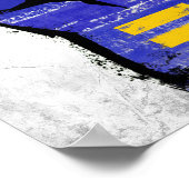 Blauwe Protests Vuist Poster (Hoek)