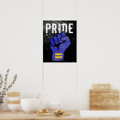 Blauwe Protests Vuist Poster (Keuken)
