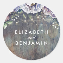 Blauwe Pruim Paarse  Bloemen Rustieke Bruiloft